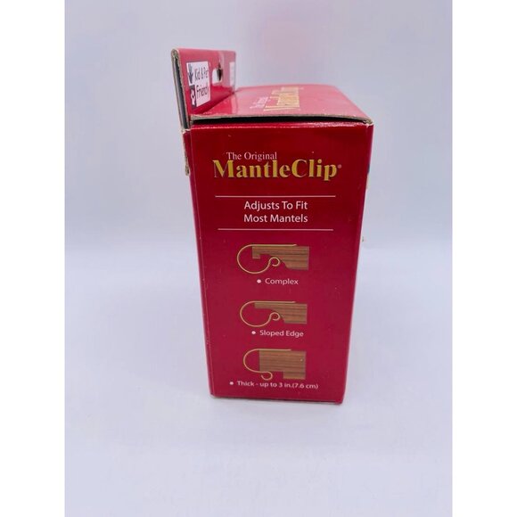 The Original MantleClip Stocking Holder 4-Pack Brushed Metal Adjustable Clips - Picture 5 of 12